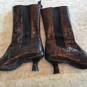 90's Donald Pliner "Kameo" Snake Skin Boots